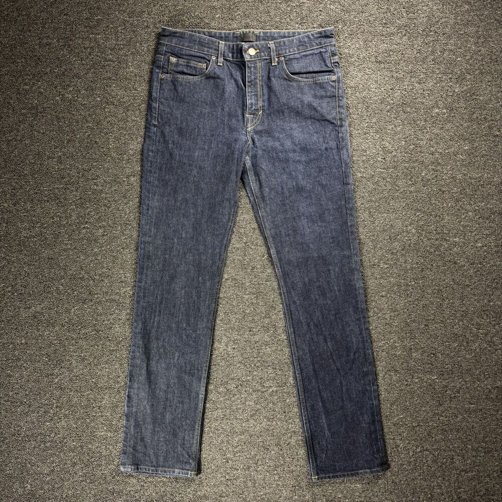 DSTLD Jeans Mens 34x32 Blue Dark Wash Slim Fit Straight Leg Denim Preppy